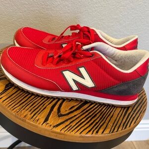 New Balance Red and Gray Athletic Shoes